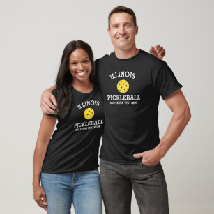 Illinois Pickleball Add Club Partner Name Custom T-Shirt