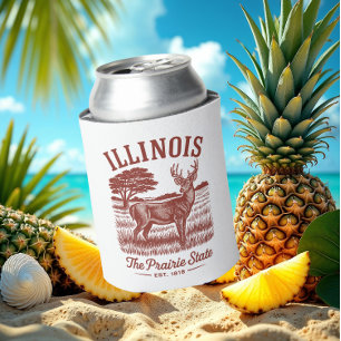 Illinois Prairie State Deer Seltzer Can Cooler