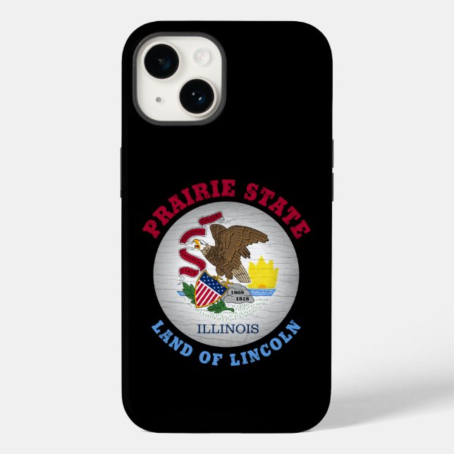 ILLINOIS PRAIRIE STATE FLAG Case-Mate iPhone CASE (Back)