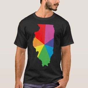 illinois pride. angled. T-Shirt