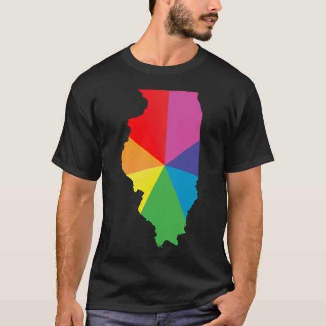 illinois pride. angled. T-Shirt (Front)
