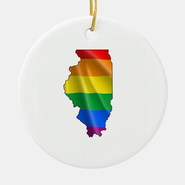 ILLINOIS PRIDE CERAMIC ORNAMENT (Front)