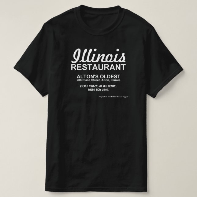 Illinois Restaurant, Alton, IL T-Shirt (Design Front)
