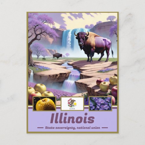 Illinois Reverie Surreal State Showcase Postcard