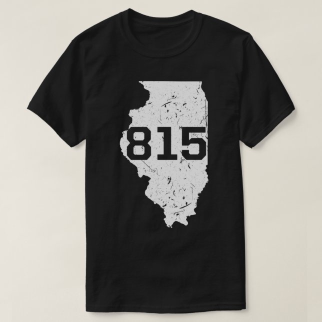 Illinois Rockford Joliet Area Code 815 Souvenir Gi T-Shirt (Design Front)