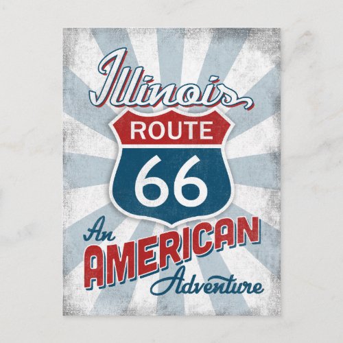 Illinois Route 66 Vintage America Postcard