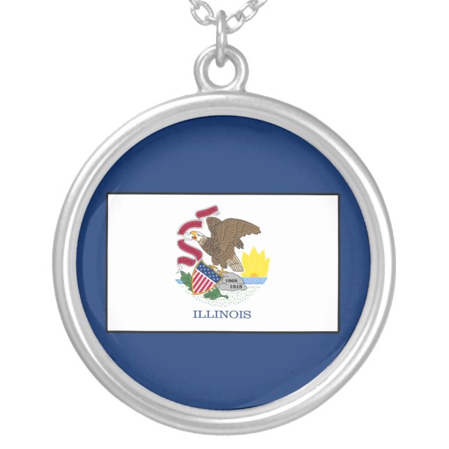 Illinois Silver Plated Necklace (Front)