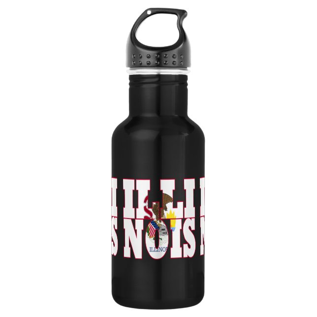 Illinois Stainless Steel Water Bottle (Front)