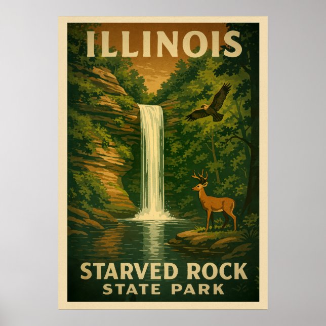 Illinois Starved Rock state park V01 Poster (Front)