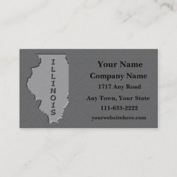 Illinois State Business Card   Carved Stone Look by dbvisualarts at Zazzle