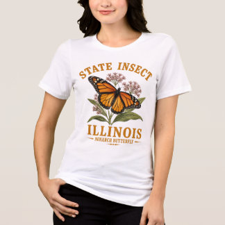 Illinois State Butterfly Beauty Tri-Blend Shirt