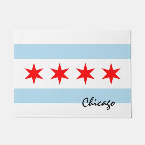 Illinois State  Chicago Flag USA house mat sport