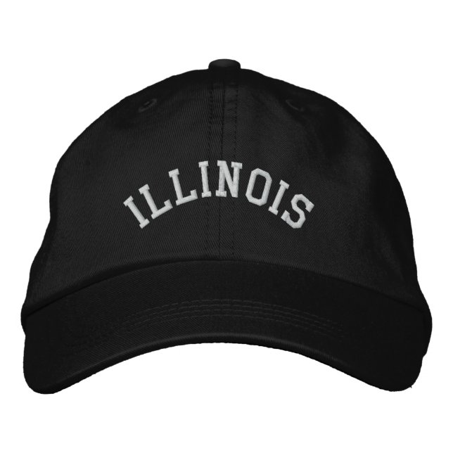 Illinois State Embroidered Baseball Hat (Front)