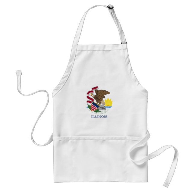 Illinois State Flag Adult Apron (Front)