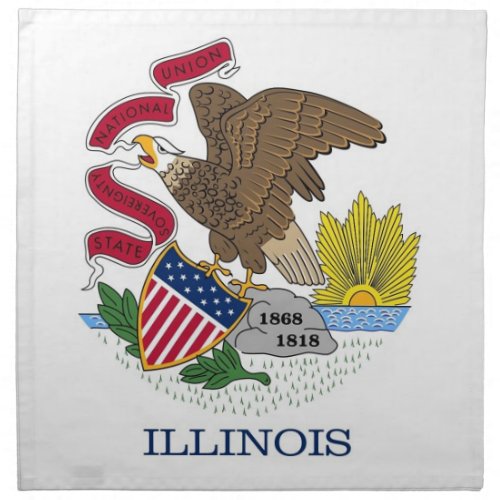 Illinois State Flag American MoJo Napkin