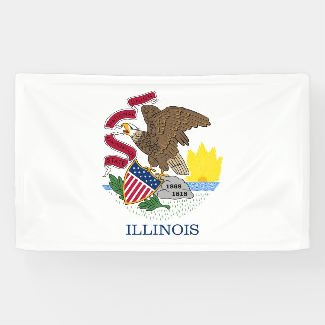 Illinois State Flag Banner (Horizontal)
