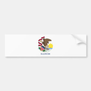 Illinois State Flag Bumper Sticker