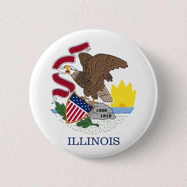 Illinois State Flag Button (Front)