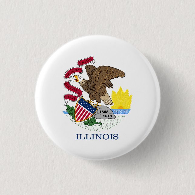 Illinois State Flag Button (Front)