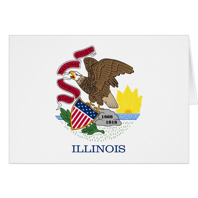Illinois State Flag Cards (Front Horizontal)