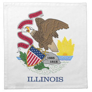 Illinois State Flag Cloth Napkin