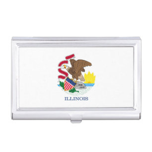 Illinois State Flag Design Business Card Case