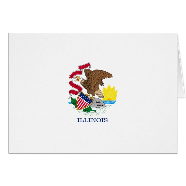 Illinois State Flag Design Cards (Front Horizontal)