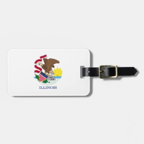 Illinois State Flag Design Luggage Tag