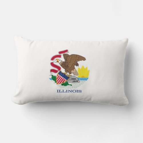 Illinois State Flag Design Lumbar Pillow