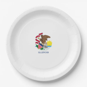 Illinois State Flag Design Paper Plates