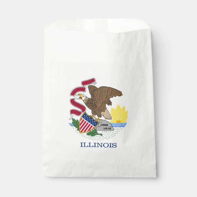 Illinois State Flag Favor Bag (Front)