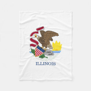Illinois State Flag Fleece Blanket