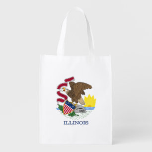 Illinois State Flag Grocery Bag
