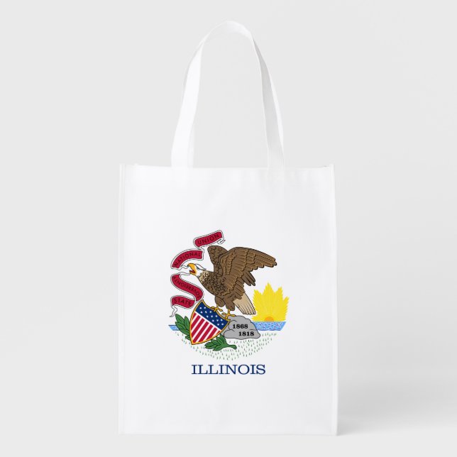 Illinois State Flag Grocery Bag (Front)