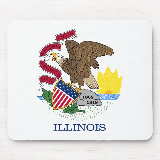 Illinois State Flag Mouse Pad (Front)