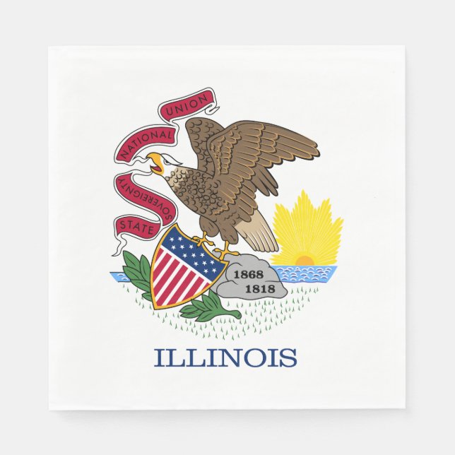 Illinois State Flag Napkins (Front)