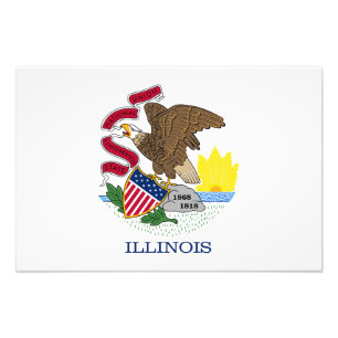 Illinois State Flag Photo Print
