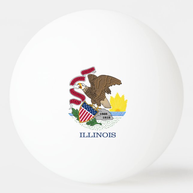 Illinois State Flag Ping Pong Ball (Front)