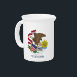 Illinois State Flag Pitcher<br><div class="desc">Add a touch of Illinois pride to your dining experience with our exclusive pitcher featuring the flag of Illinois! Crafted with meticulous attention to detail, this pitcher is more than just a beverage container; it’s a celebration of Illinois's heritage and cultural pride. The elegant design proudly showcases the iconic Illinois...</div>