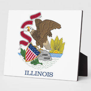 Illinois State Flag Plaque