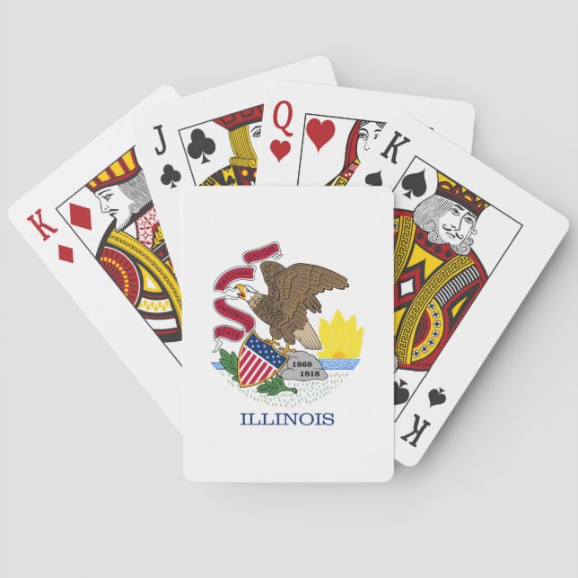 Illinois State Flag Poker Cards (Back)