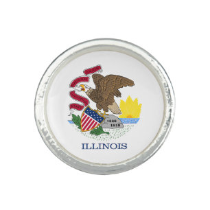 Illinois State Flag Ring