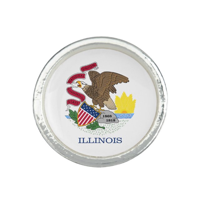 Illinois State Flag Ring (Front)