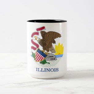 Illinois State Flag Two-Tone Coffee Mug