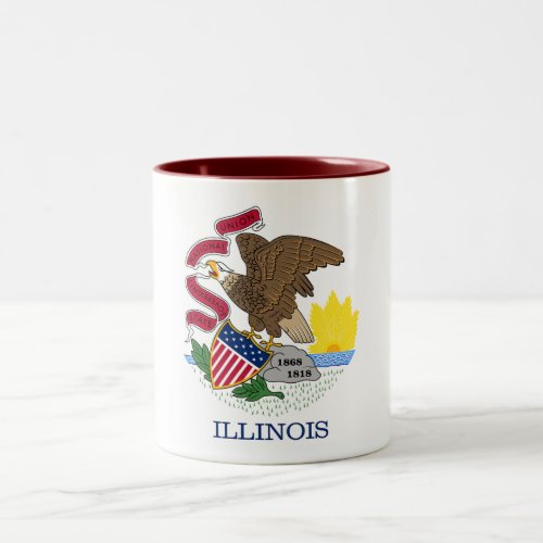 Illinois State Flag Two_Tone Coffee Mug