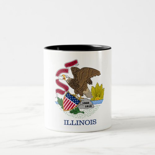 Illinois State Flag Two_Tone Coffee Mug