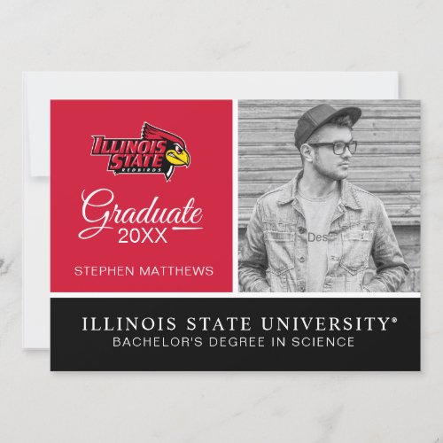 Illinois State  Graduation Invitation