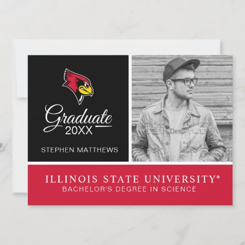 Illinois State  Graduation Invitation