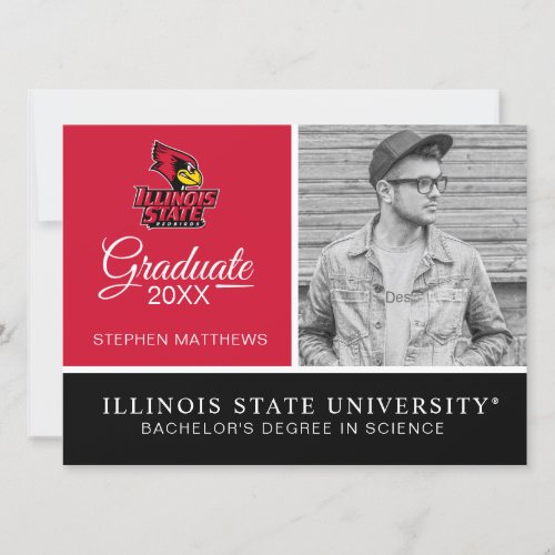 Illinois State  Graduation Invitation