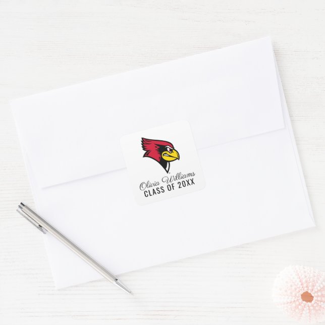 Illinois State | Graduation Square Sticker (Envelope)